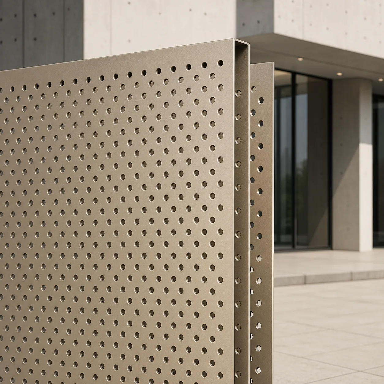 Perforated metal sheet illustration