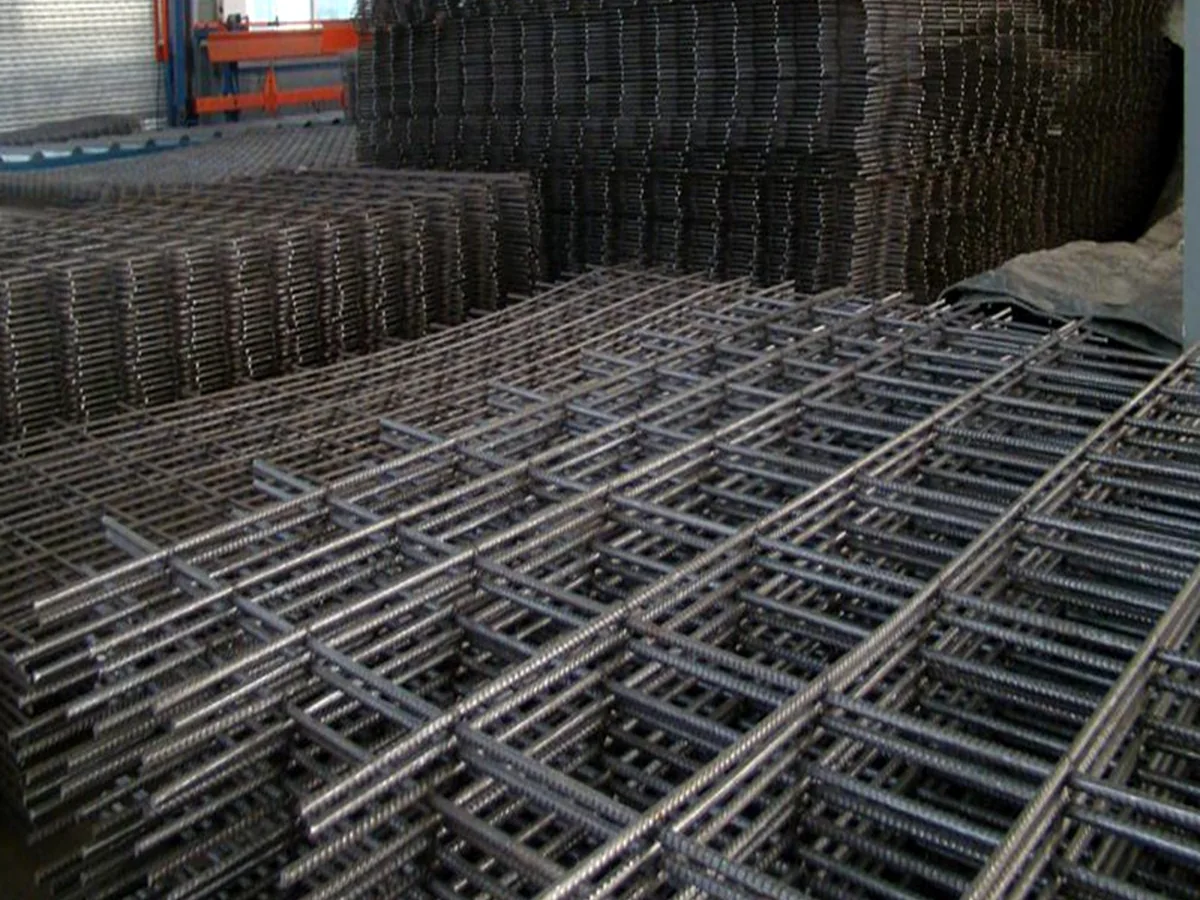 Welded reinforcement mesh layout illustration